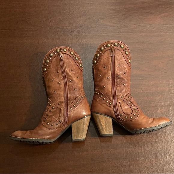 🎉 HP 🎉Stuart Weitzman Leather Cowboy Boots 🔥 - Picture 3 of 9